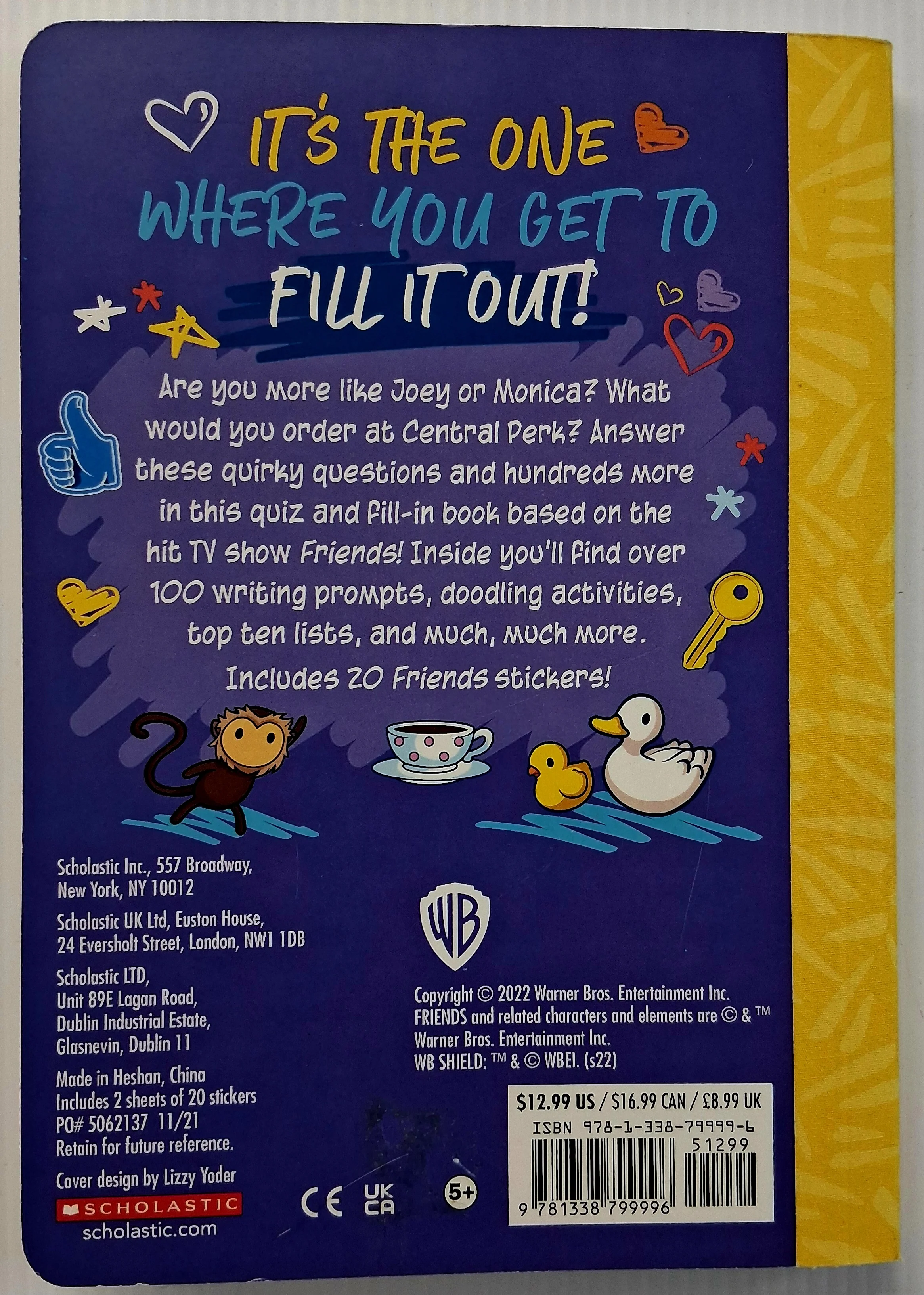 THE OFFICIAL FRIENDS QUIZ & FILL-IN BOOK - Sam Levitz - Image 2