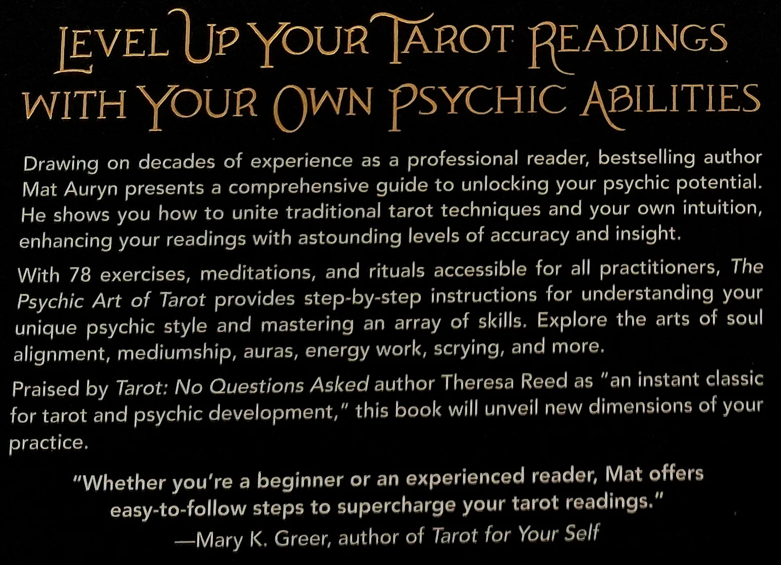 THE PSYCHIC ART OF TAROT - Mat Auryn, Rachel True - Image 3