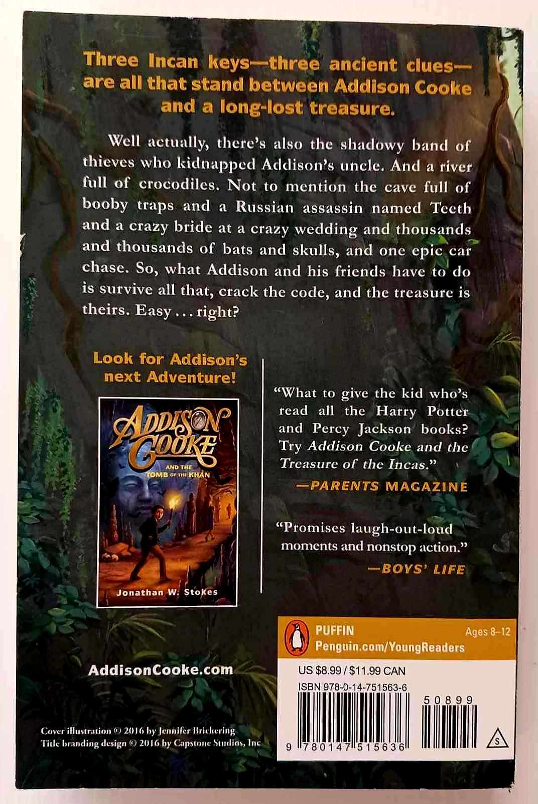 ADDISON COOKE AND THE TREASURE OF THE INCAS - Jonathan W. Stokes - Image 2