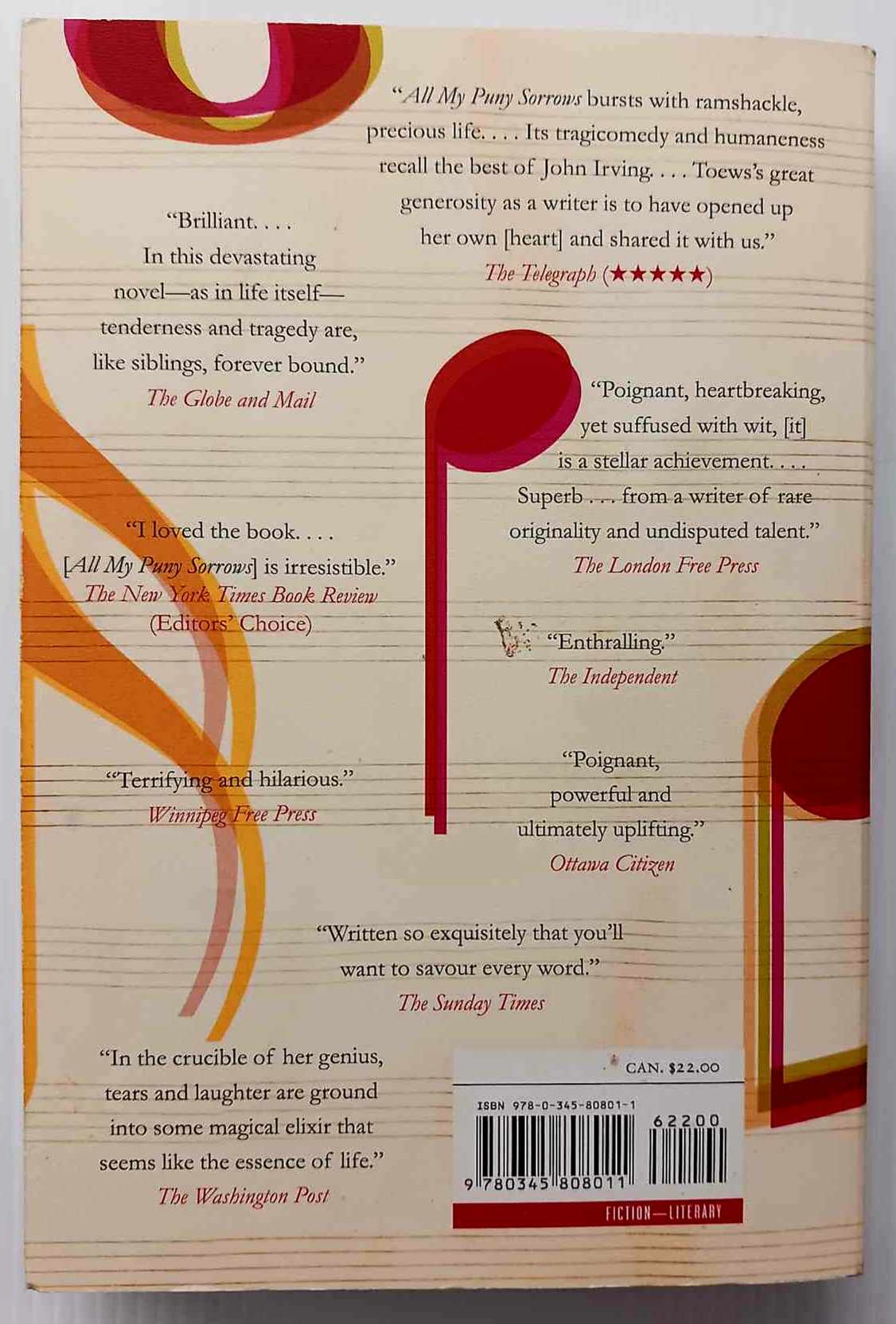 ALL MY PUNY SORROWS - Miriam Toews - Image 2