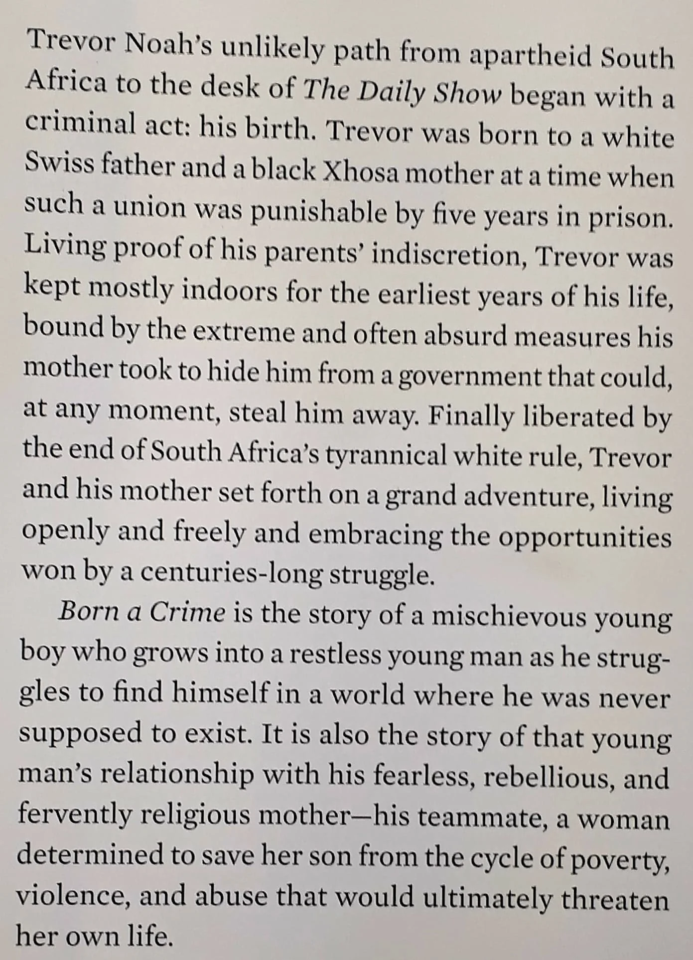 BORN A CRIME - Trevor Noah - Image 3