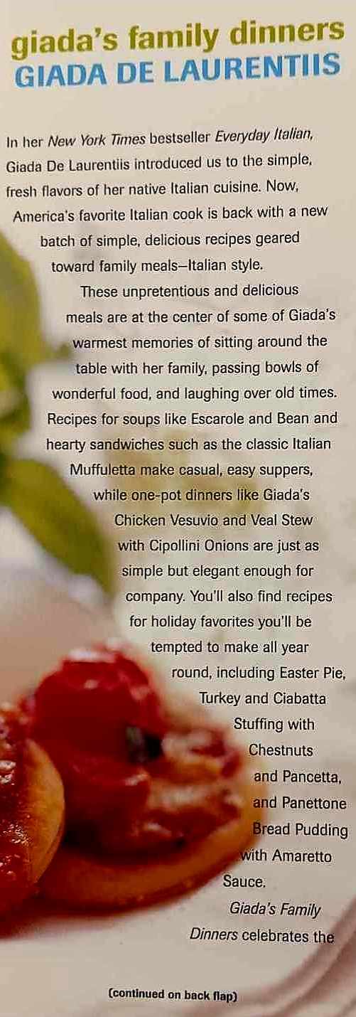 GIADA'S FAMILY DINNERS - Giada De Laurentiis - Image 4