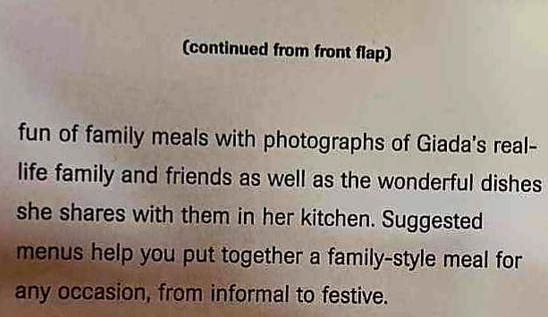 GIADA'S FAMILY DINNERS - Giada De Laurentiis - Image 5