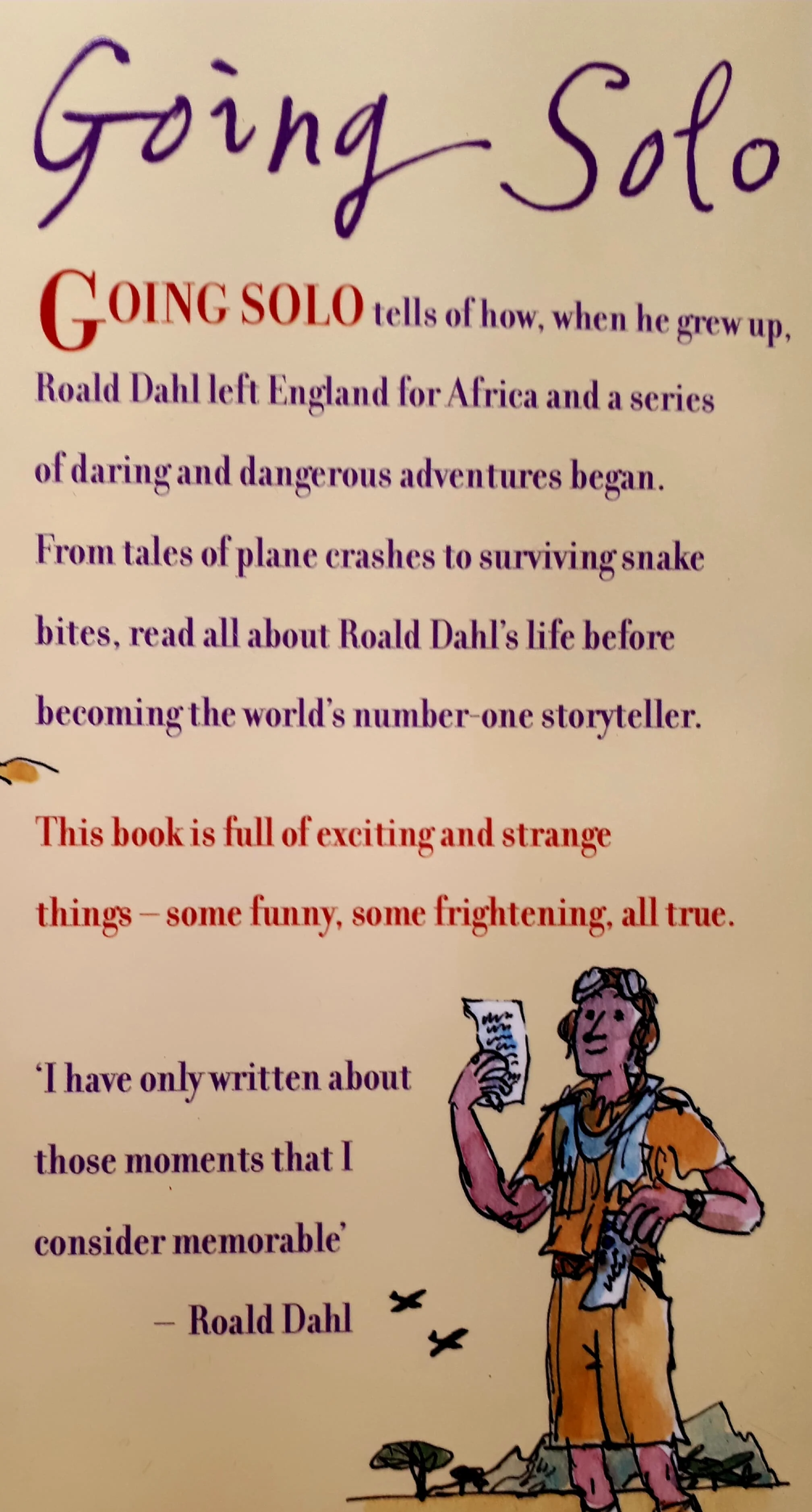 GOING SOLO - Roald Dahl - Image 3