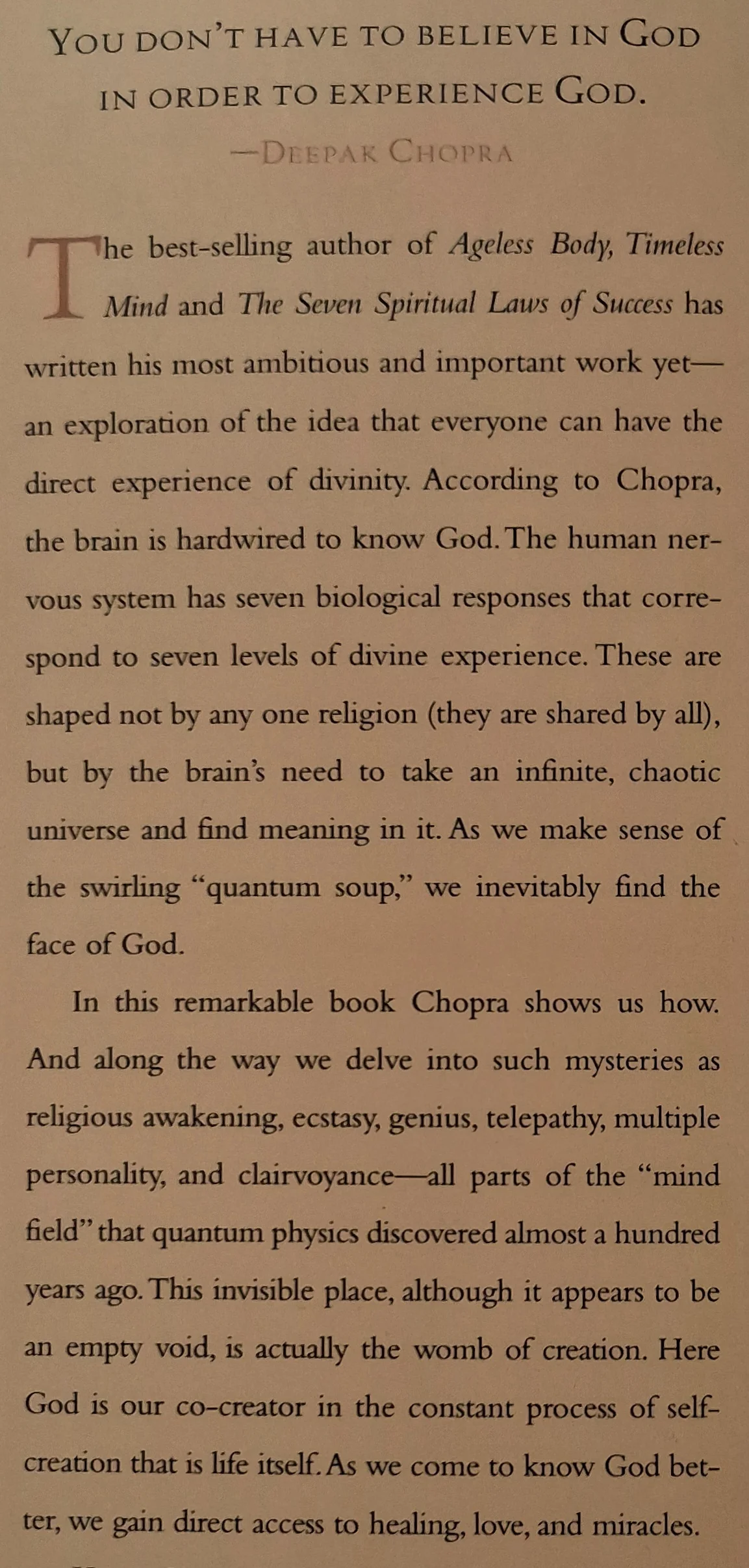 HOW TO KNOW GOD - Deepak Chopra - Image 3