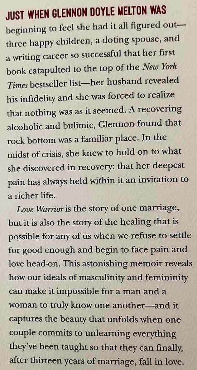 LOVE WARRIOR - Glennon Doyle - Image 3