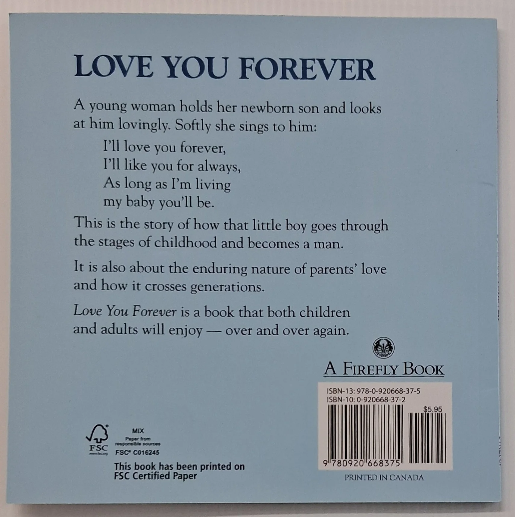 LOVE YOU FOREVER - Robert Munsch - Image 2