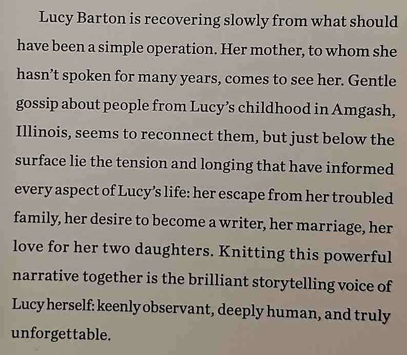 MY NAME IS LUCY BARTON - Elizabeth Strout - Image 3