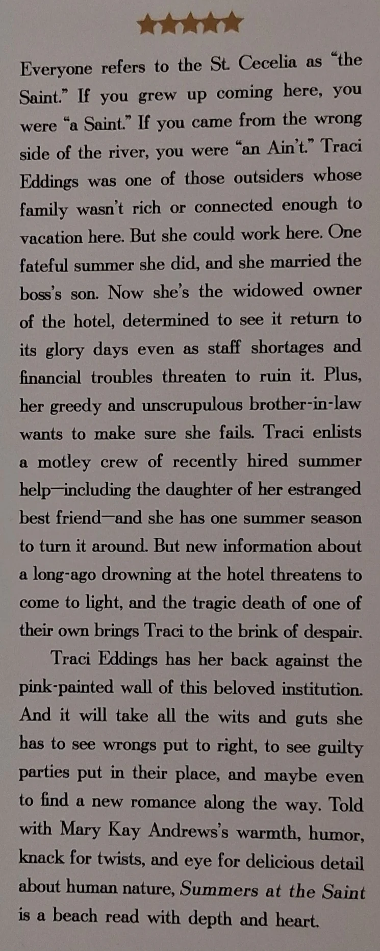 SUMMERS AT THE SAINT - Mary Kay Andrews - Image 3