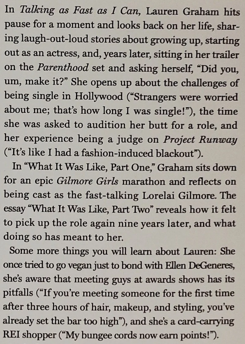TALKING AS FAST AS I CAN - Lauren Graham - Image 3