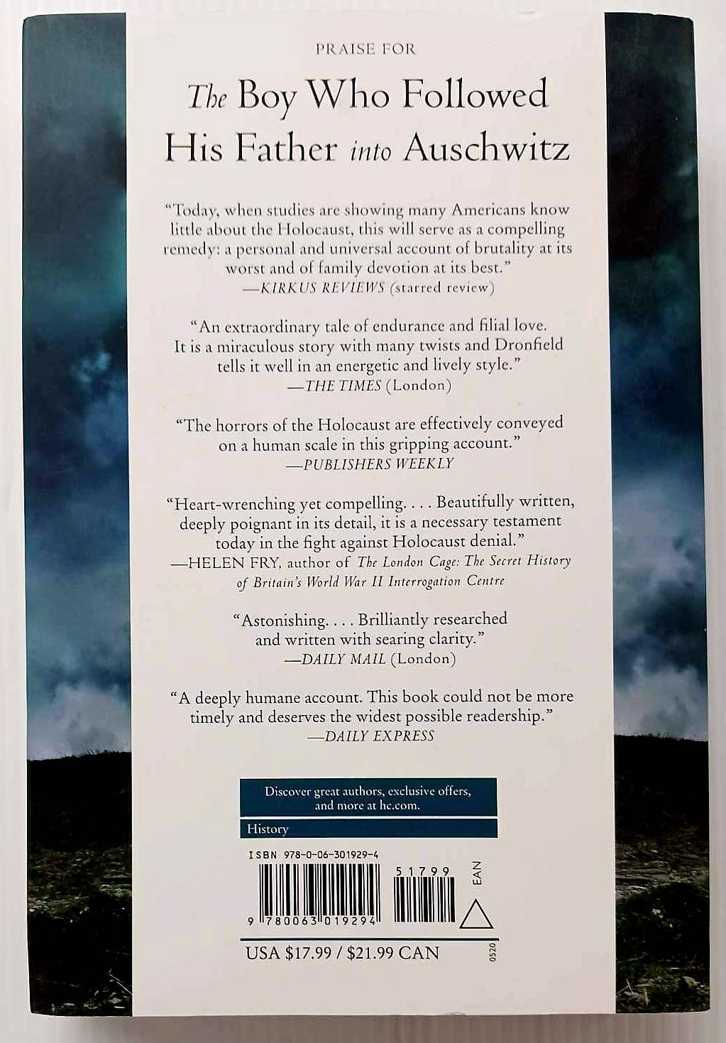 THE BOY WHO FOLLOWED HIS FATHER INTO AUSCHWITZ - Jeremy Dronfield - Image 2