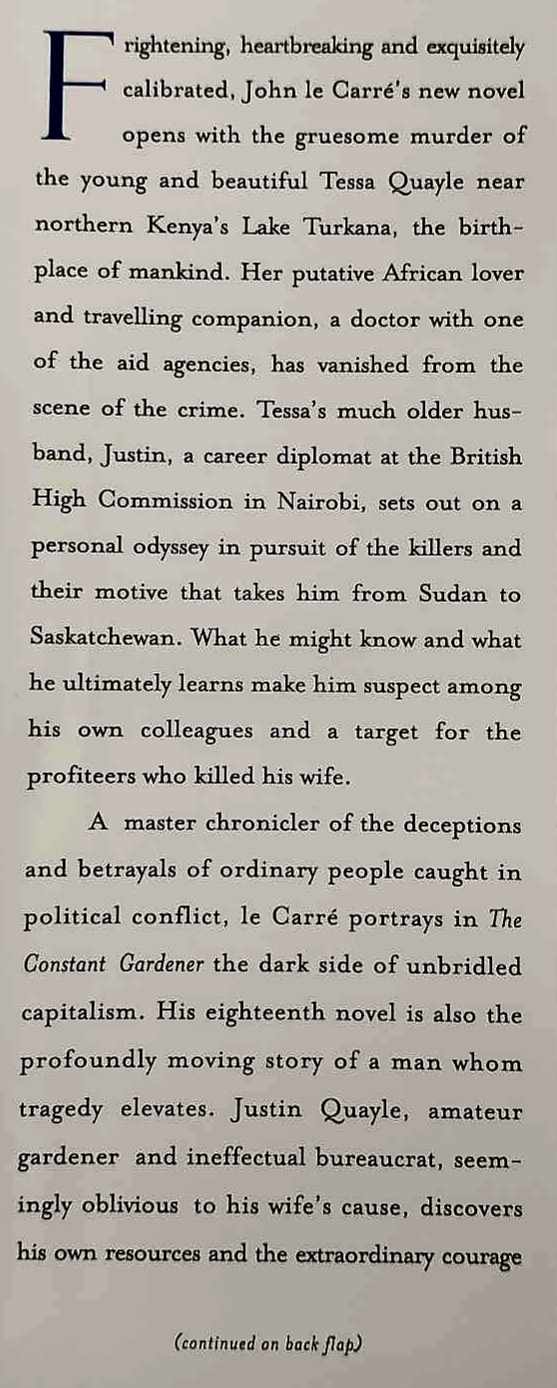 THE CONSTANT GARDENER - John le Carre - Image 3