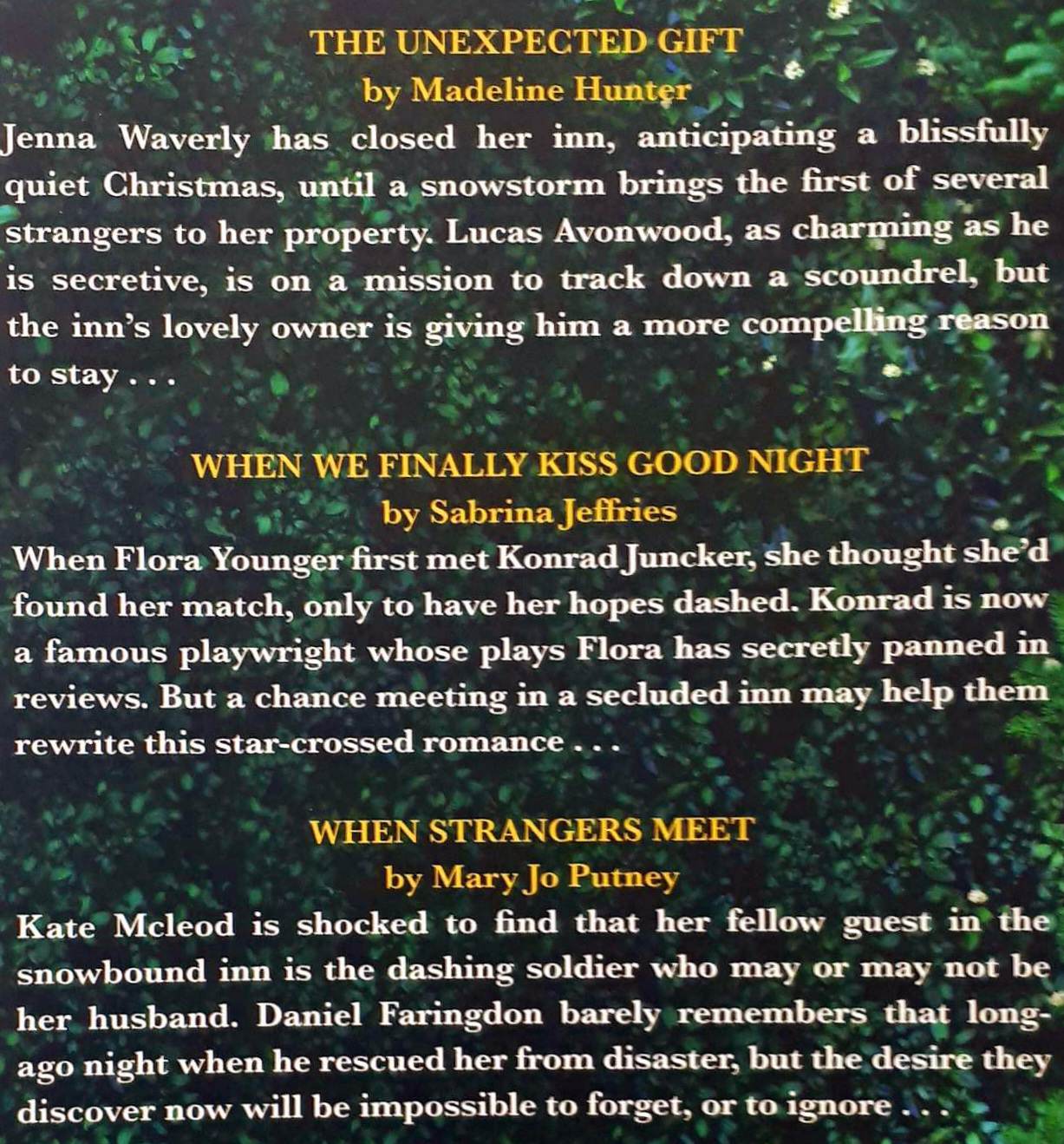 A YULETIDE KISS - Madeline Hunter, Sabrina Jeffries, Mary Jo Putney - Image 3