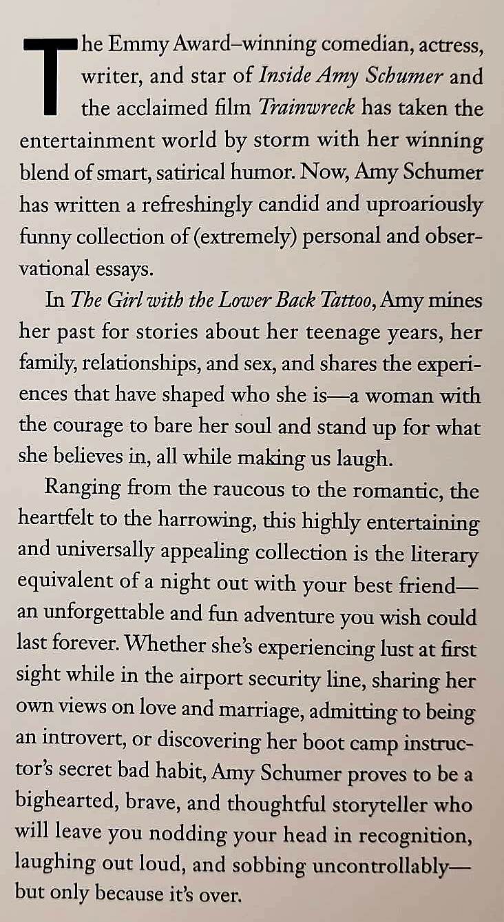 THE GIRL WITH THE LOWER BACK TATTOO - Amy Schumer - Image 3