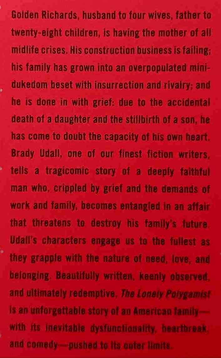 THE LONELY POLYGAMIST - Brady Udall - Image 3