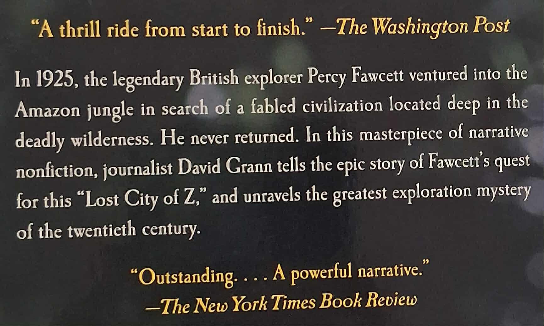 THE LOST CITY OF Z - David Grann - Image 3