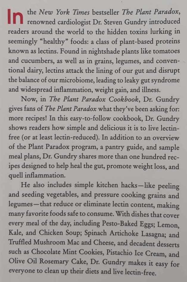THE PLANT PARADOX COOKBOOK - Steven R. Gundry - Image 3
