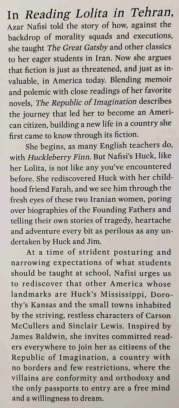 THE REPUBLIC OF IMAGINATION - Azar Nafisi - Image 3